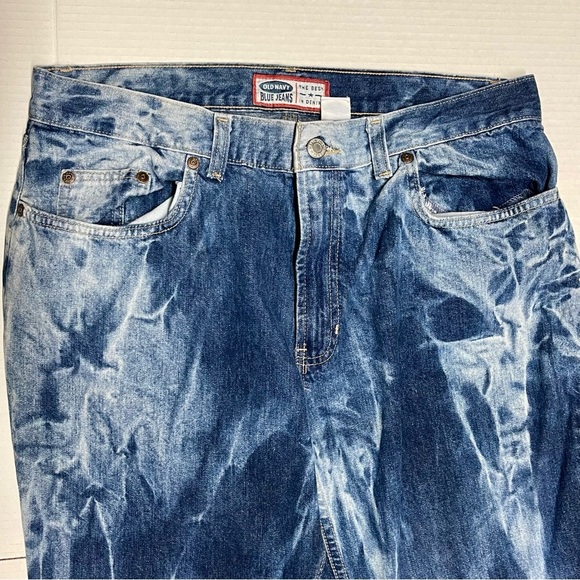 Tie-Dye Blue Women's Flare Jeans - Picture 5 of 10
